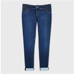 Maternity Side Panel Brushed Back Skinny Jeans